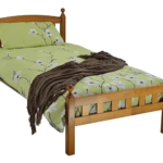 Wooden Single Bed with Mattress
