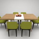 6 Seater Wooden Dining Table Set
